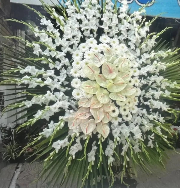 تاچ گل طبیعی یک طبقه ترکیبی لیلیوم