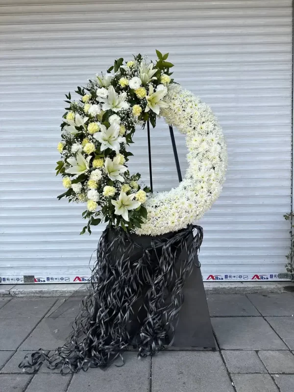 تاچ گل طبیعی یک طبقه گرد ترکیبی