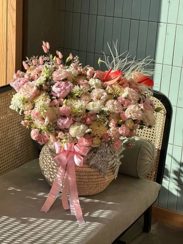 سبد گل رنگی ملیج