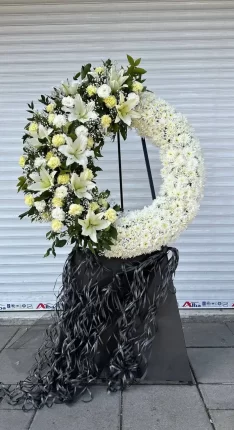 تاچ گل طبیعی یک طبقه گرد ترکیبی